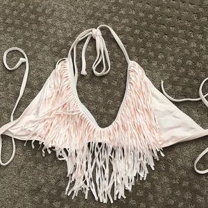 L*space fringe halter top